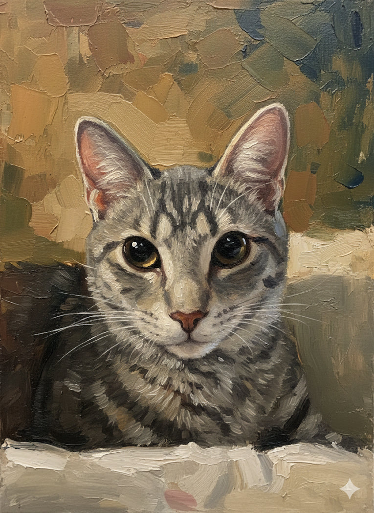 Custom Pet Portrait – Oil Painting Style (Digital Print)